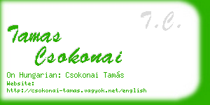 tamas csokonai business card