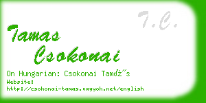tamas csokonai business card